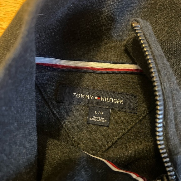 Tommy Hilfiger Charcoal Jacket with Red and White Accents - Picture 4 of 4